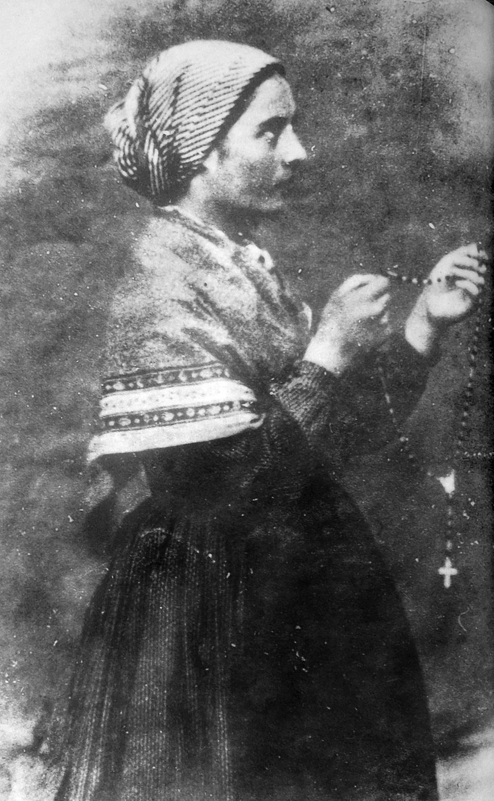 Photograph of Saint Bernadette Soubirous, taken in 1861.